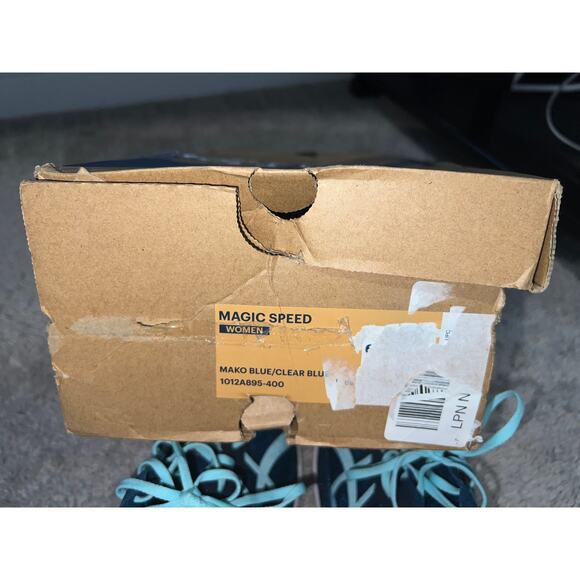 Women's ASICS Magic Speed running shoes blue sz 10 - Picture 8 of 8